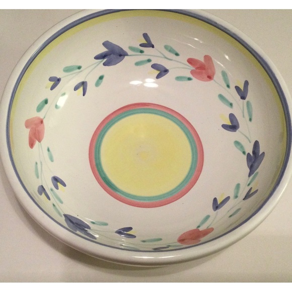 Caleca Kitchen Caleca Italian Pottery Hand Painted Serving Bowl 34